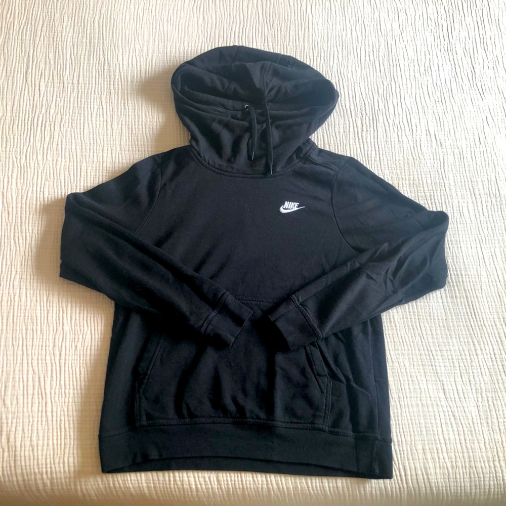 NIKE Black Extended Neck Sweatshirt (Size: Medium)